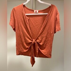 Burnt orange crop top size XL